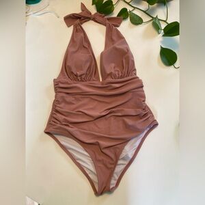 Mauve Halter One Piece